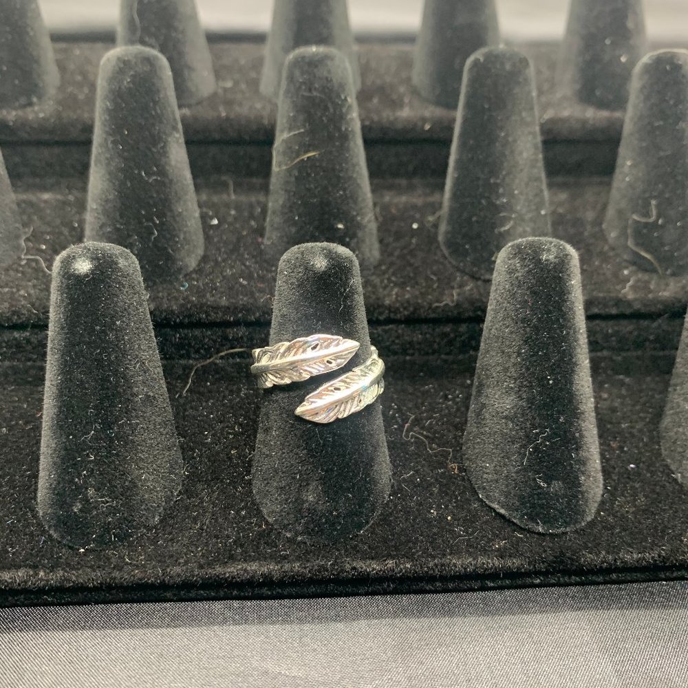 Melinda Maria Silver Feather Ring